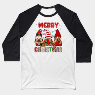 Merry Christmas Gnome Family Funny Xmas Tree Women Men Kids Baseball T-Shirt